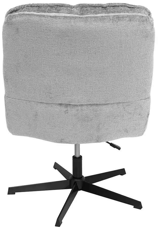 Relaxačné otočné kreslo KATANIA s podnožkou, svetlosivé