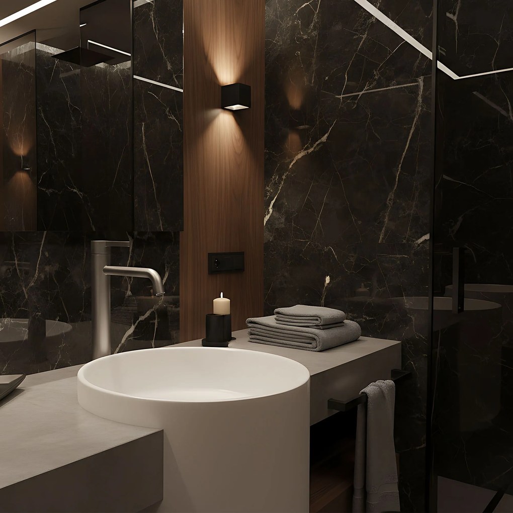 Rea Foster, vysoká umývadlová batéria h-285, brúsená oceľ, REA-B6324