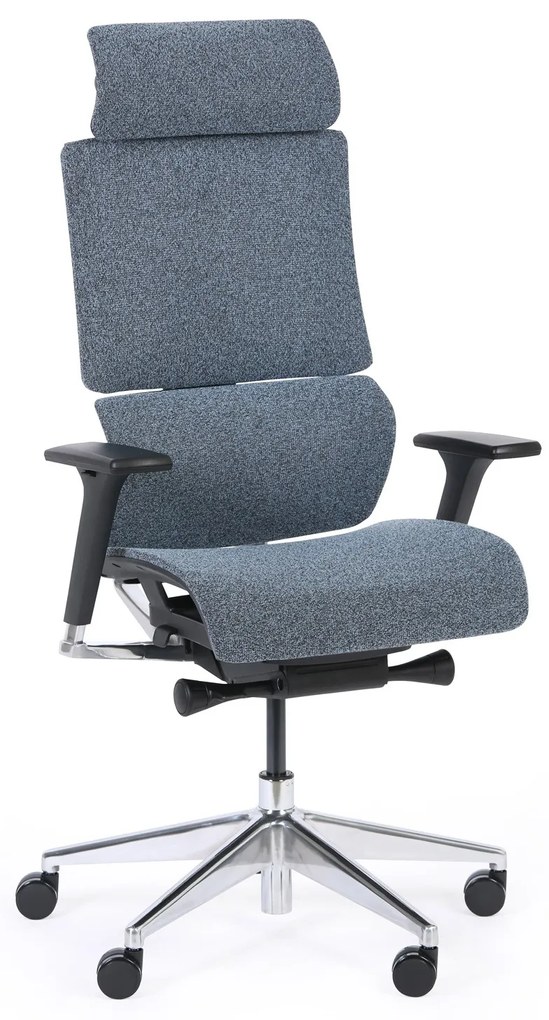 Kancelárska balančná stolička PHOENIX, sivomodrá