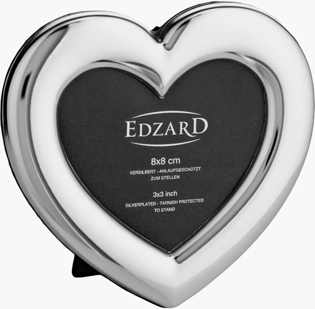Postriebrený fotorámik Heart