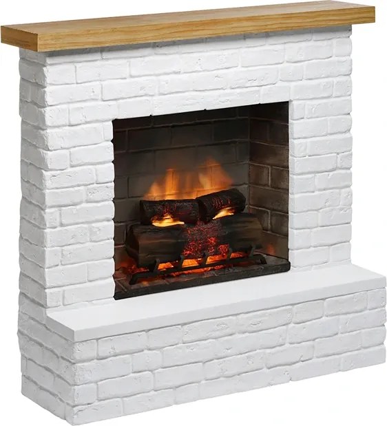 Tagu elektrický krb Rolf Brick White - Powerflame 2, 1400 W, LED