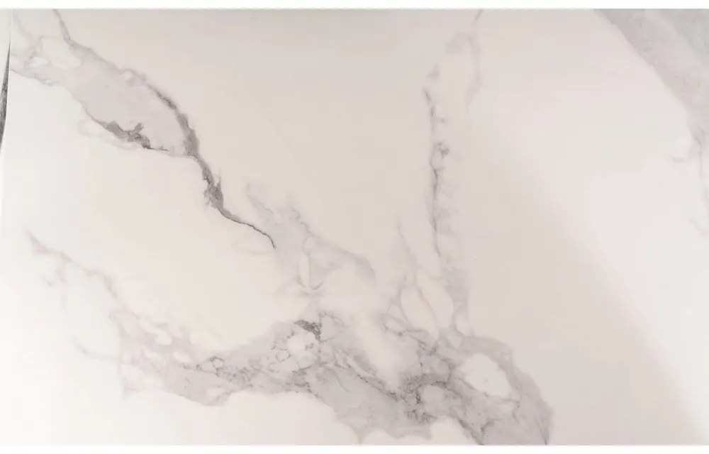 Jedálenský stôl Prince II 180 x 90 cm, mramor / strieborná