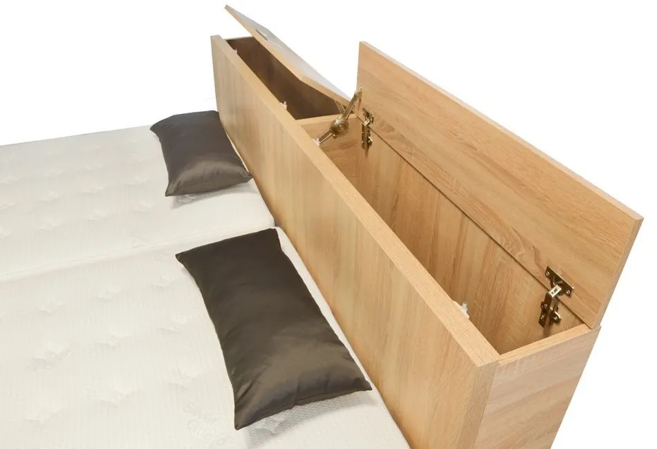 Ahorn TROPEA BOX PRI HLAVE - posteľ s praktickým úložným boxom za hlavou ATYP, lamino
