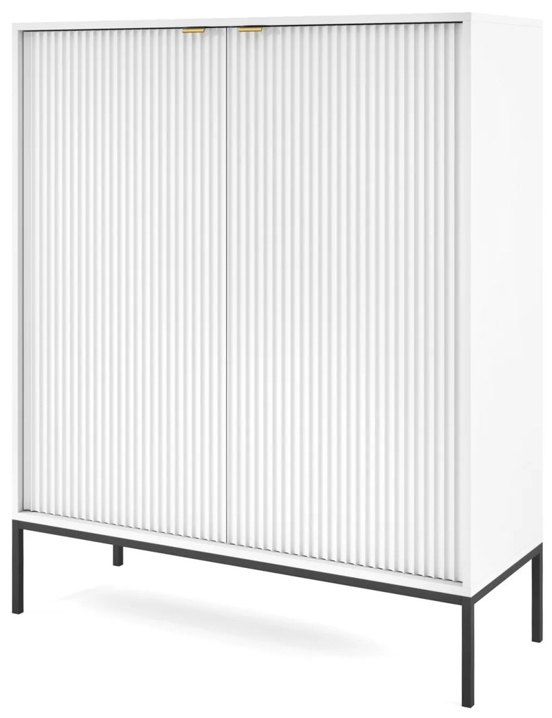 Komoda Nova 104 cm biela/čierna