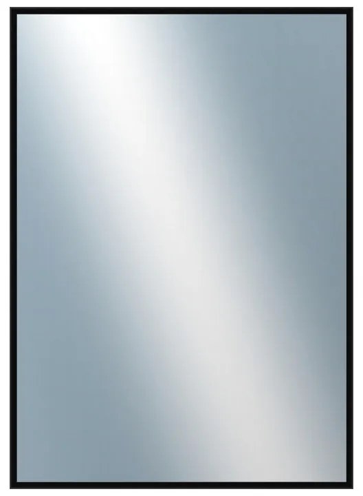 DANTIK - Zrkadlo v rámu, rozmer s rámom 50x70 cm z lišty Hliník čierna lesklá (7269016)