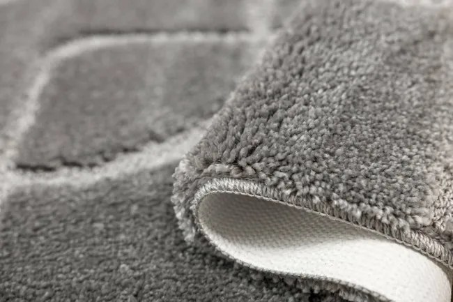 Kúpeľňový koberček Ivona sivý, línie