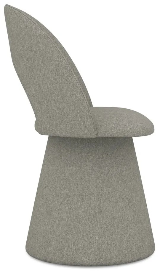 Sivé čalúnené jedálenské kreslo Kalo – Makamii