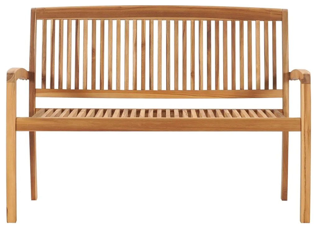 vidaXL 2-miestna stohovateľná záhradná lavička 128,5 cm, tíkový masív