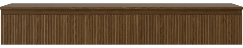 Mexen Rivel, kúpeľňová skrinka 160 cm s hornou časťou, 1 zásuvka, drážkovaná, orech, 91A20-16023-1-BFC86