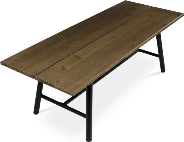 Jedálenský stôl 220x90 cm HT-T1822 WAL orech / čierne nohy