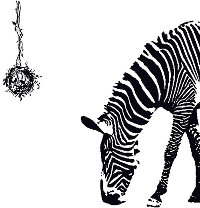 Veselá Stena Samolepka na stenu na stenu Zebra