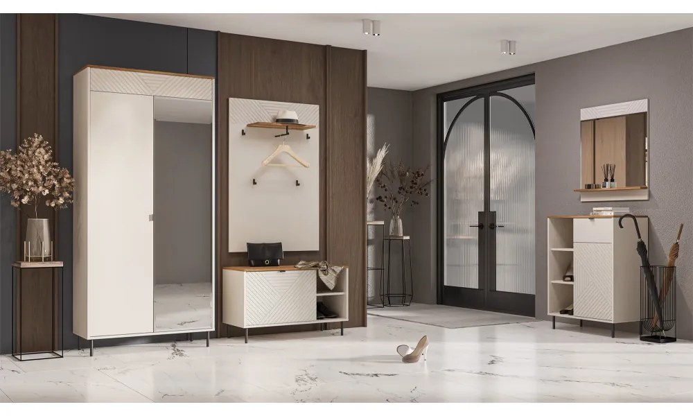 Zrkadlo EYCO 70, kašmír/dub Castello