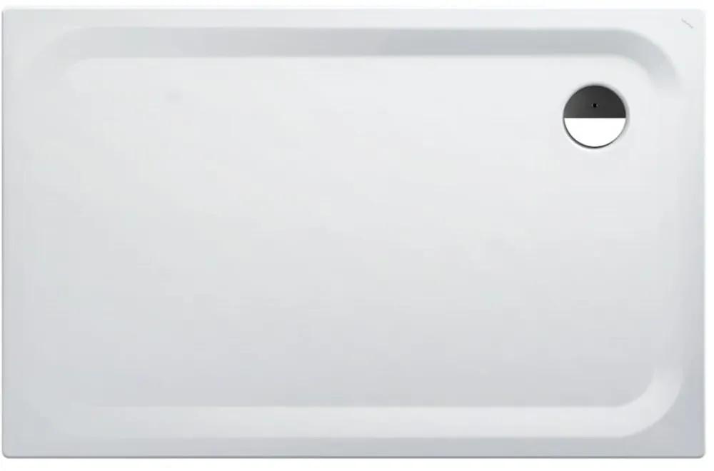 LAUFEN Platina obdĺžniková sprchová vanička zo smaltovanej ocele, odtok v rohu, 1400 x 900 x 25 mm, biela matná, H2150347570401