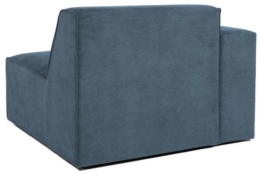 Modrý menčestrový modul pohovky (ľavý roh) Sting – Scandic