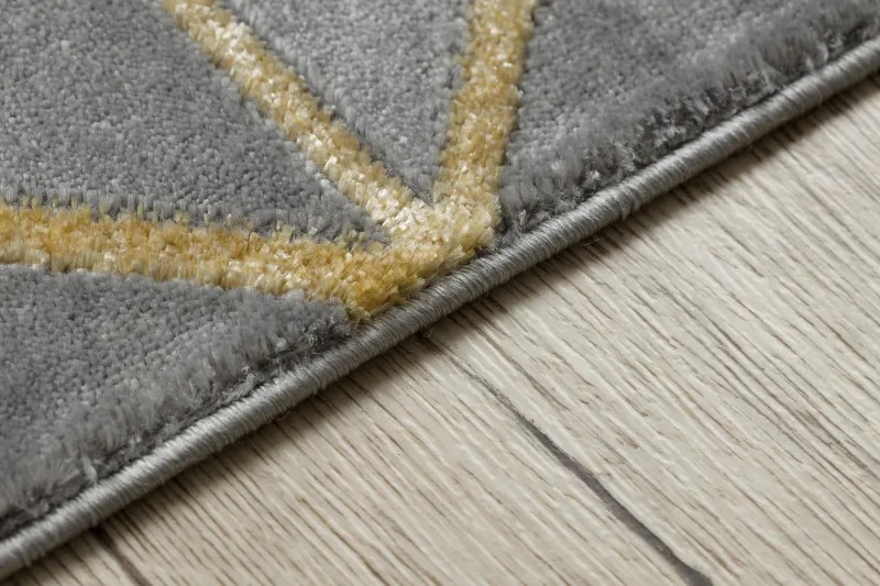 Kusový koberec Emerald geometric 1012 grey and gold, 140x190, šedá, chodba / predsieň, Dywany Łuszczów