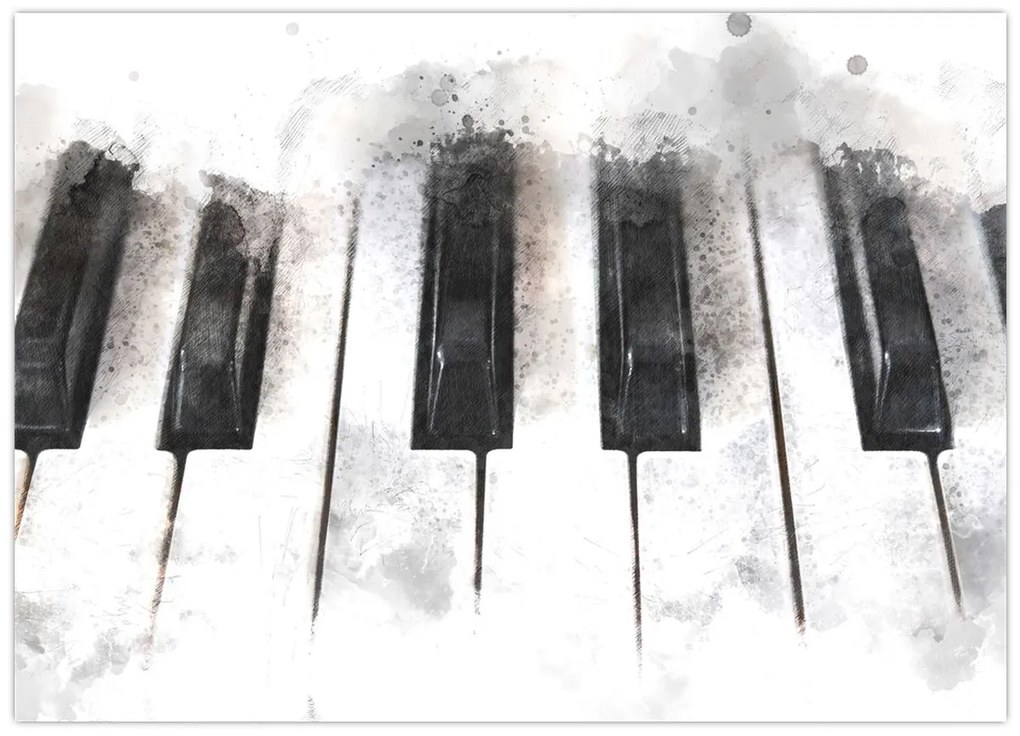 Obraz - Piano, aquarel (70x50 cm)