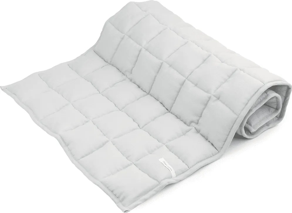 Ľanová prešívaná deka svetlo šedá 60x120cm