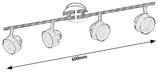 Rabalux 5639 - LED Stropné bodové svietidlo PADMA 4xLED/5W/230V