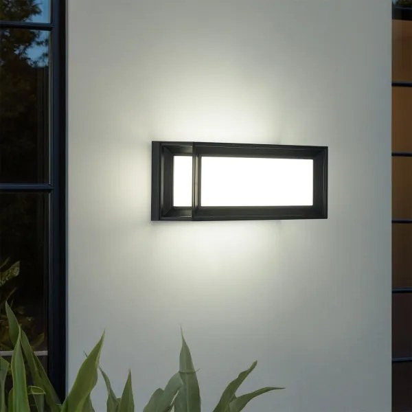 Brilagi - LED Vonkajšie nástenné svietidlo s pohybovým senzorom PARKER LED/12W/230V čierne IP44