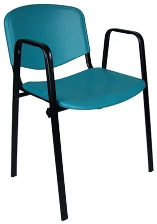 Konferenčná stolička ISO plastová s područkami RAL-6034