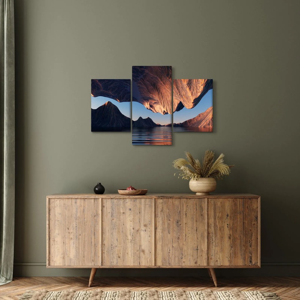 Obraz - 3D útesy (90x60 cm)