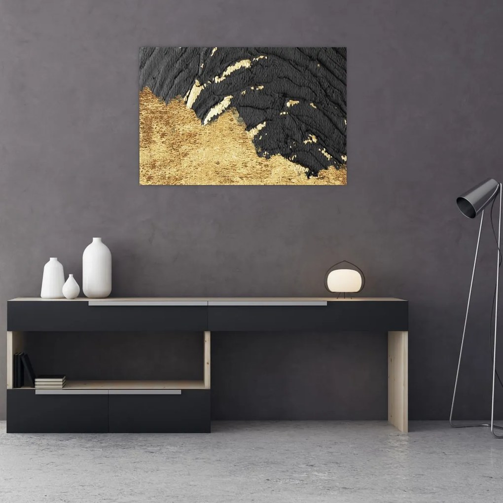 Obraz - Zlatá štruktúra N⁰1 (90x60 cm)