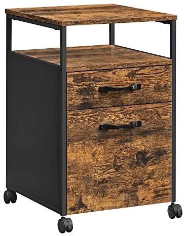 Kancelársky kontajner, industriálny, 2 zásuvky, 1 polica, 66x41x45cm