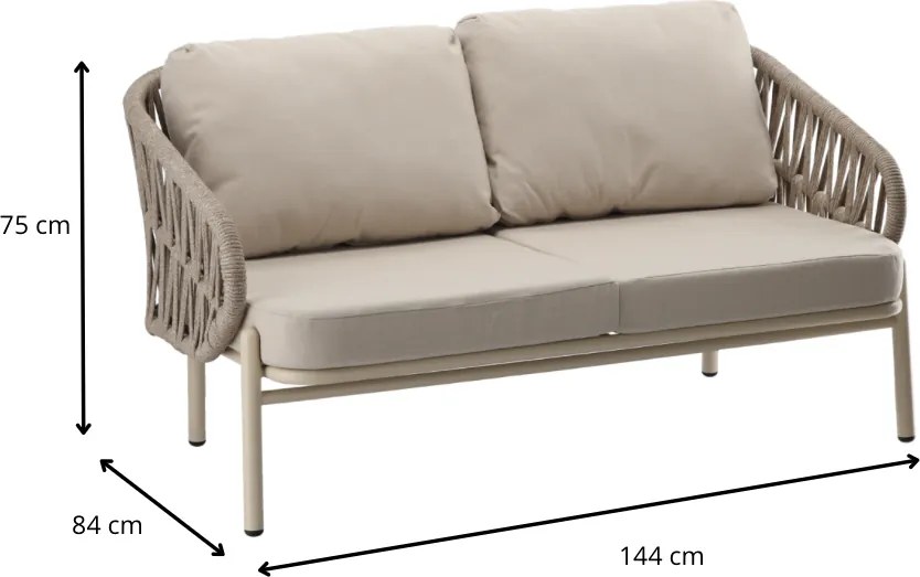 Záhradná zostava Aden pre 4 osoby béžová