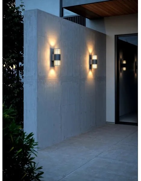 Nordlux - Vonkajšie nástenné svietidlo ALUDRA 2xE27/15W/230V IP54 antracit