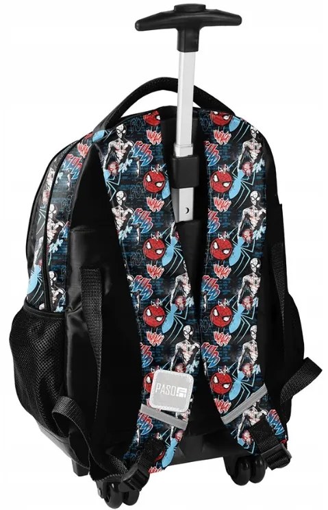 3-dielny školský set Spider-Man - batoh na kolieskach + peračník + taška na prezúvky