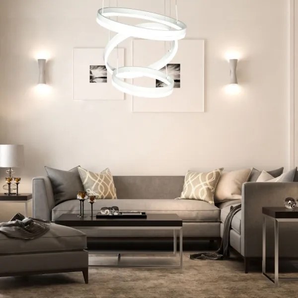 LED Stmievateľný luster na lanku LED/86W/230V 3000K biela