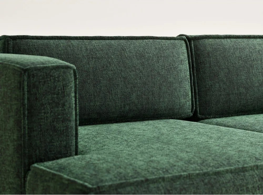 Tmavozelená ženilková rozkladacia/s úložným priestorom rohová pohovka (ľavý roh/s leňoškou) Velto – Maison de Rêve