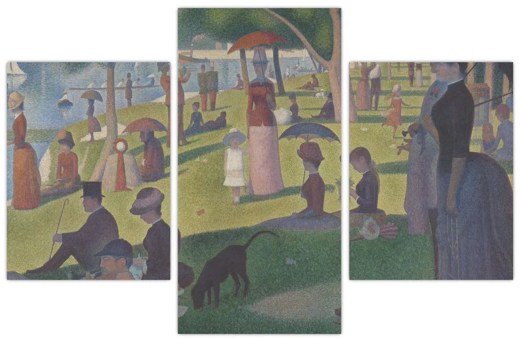 Obraz - Georges Seurat, A Sunday on La Grande Jatte, reprodukcia (90x60 cm)