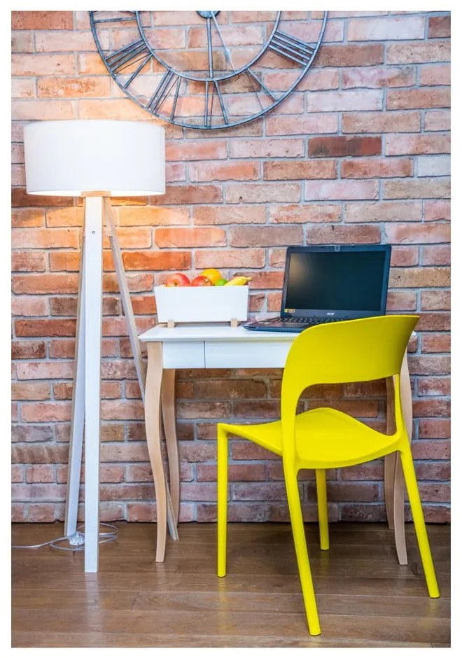 Biely písací stôl Ragaba Lillo, dĺžka 65 cm