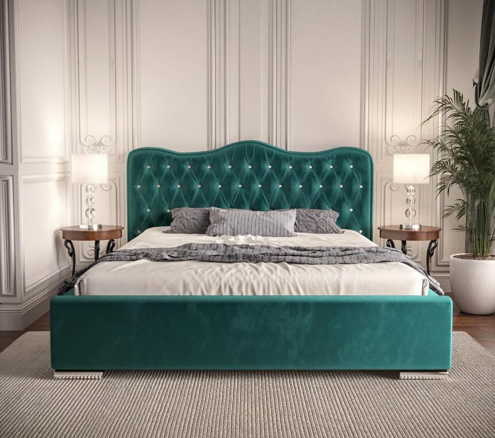 Moderná čalúnená posteľ ROYAL - Železný rám,120x200