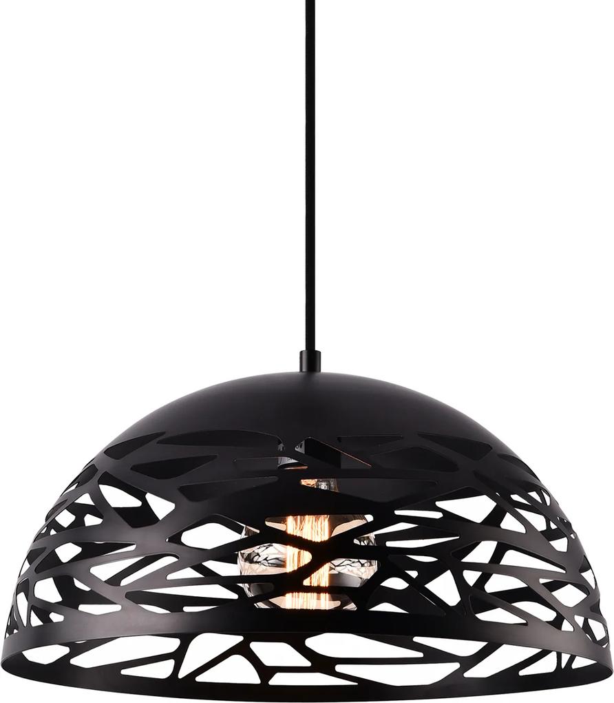 [lux.pro]® Dekoratívna dizajnová design závesná lampa HT169911 - čierna (1 x E27)
