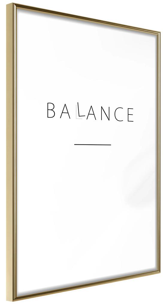 Artgeist Plagát - Balance [Poster] Veľkosť: 30x45, Verzia: Zlatý rám s passe-partout