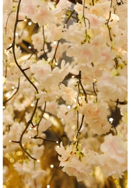 LED Vianočný dekoratívny umelý strom CHERRY TREE 288xLED/230V 2,5 m čerešňa