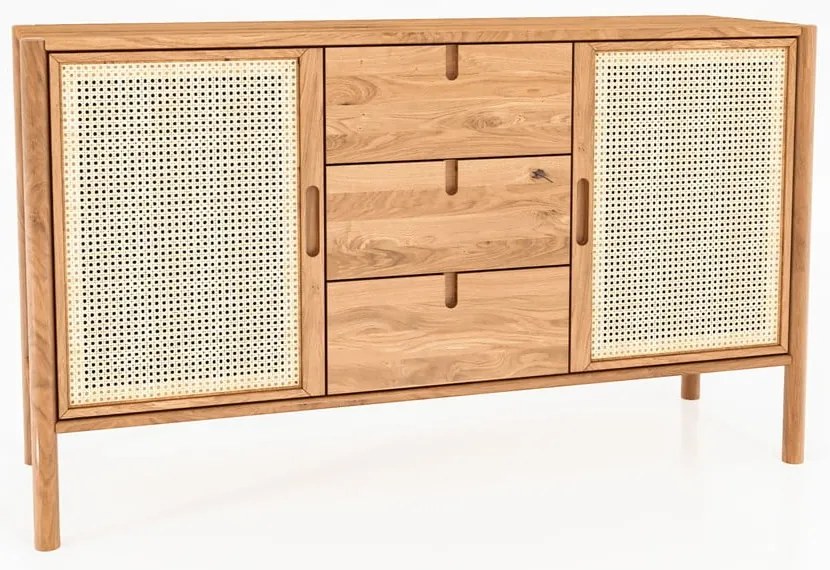 Nízka komoda z dubového dreva 142x84 cm Pola - The Beds