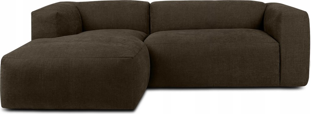 Modulárna rohová sedačka do obývačky ľavá mäkká Konsimo Buffo hnedá