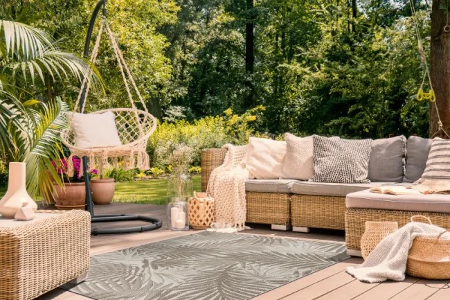 Koberec šnúrkový SIZAL FLOORLUX 20504 LÍSTIE šampanské / tmavosivý DŽUNGĽA