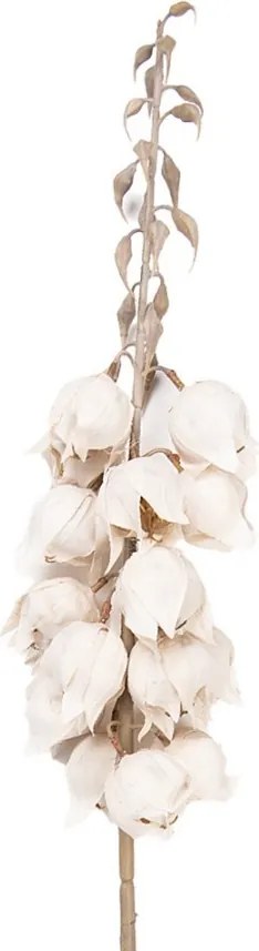 Dekorácia umelá kvetina Yucca s bielymi kvetmi - 12*12*100 cm