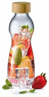 Simax 10080/LB nápojová fľaša s bambusovým viečkom Pure Bottle 0,5 l