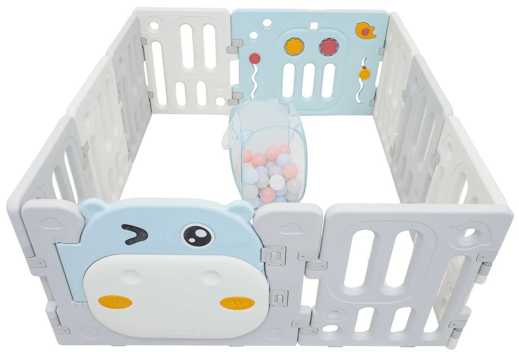 Modulárna ohrádka Hippo modrá pre deti ZOG.SQ-002 Farba: modrá