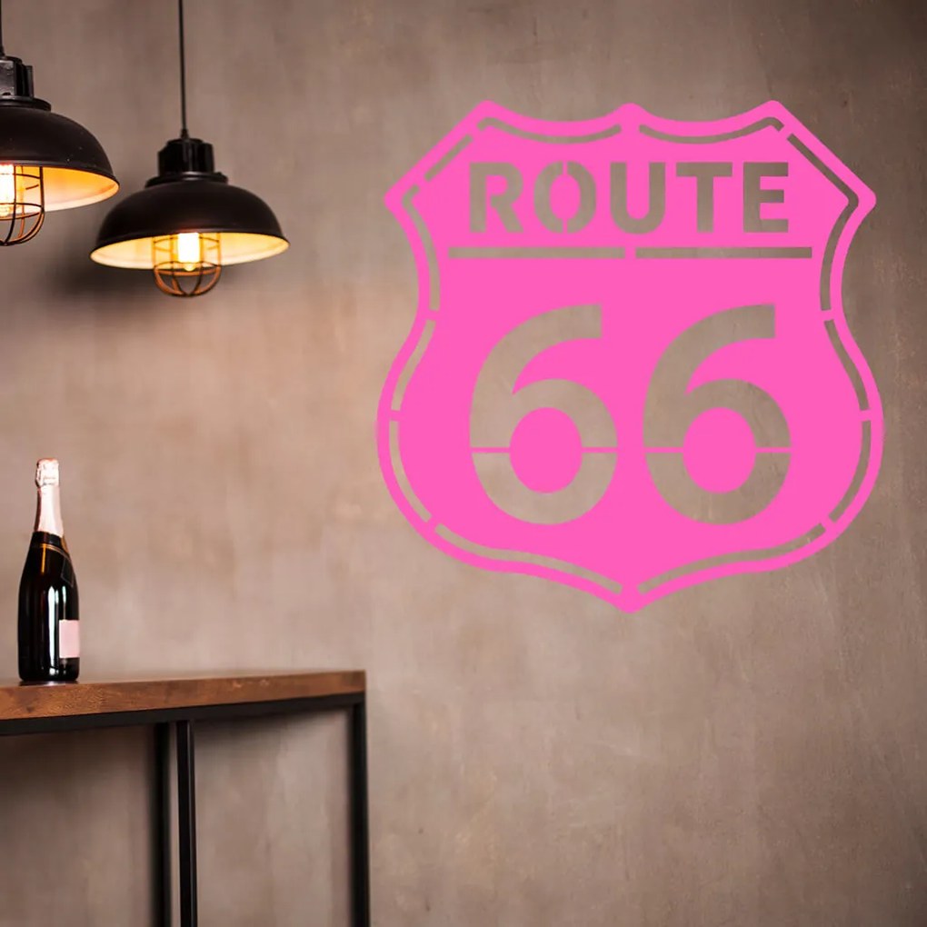 Veselá Stena Samolepka Route 66 Farba: zelená, Veľkosť: 40 x 40 cm