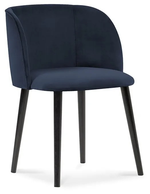 Modrá Zamatová stolička Aurora dĺžka 55 × šírka 56 × výška 80 cm WINDSOR & CO