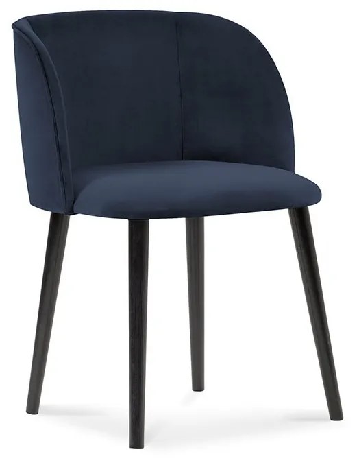 Modrá Zamatová stolička Aurora dĺžka 55 × šírka 56 × výška 80 cm WINDSOR & CO