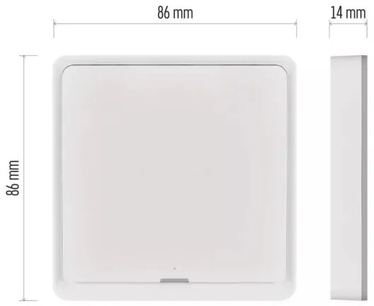 Vypínač 1-tlačidlový GoSmart 1xCR2430 Tuya biela