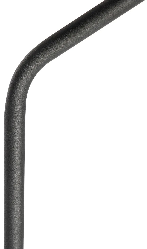 Moderná stojaca lampa čierna so zlatom nastaviteľná - Morik