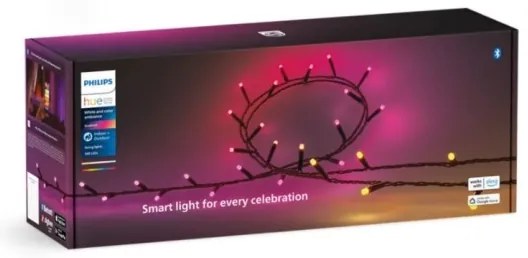 Philips-LED RGBW Stmievateľná vonkajšia svetelná reťaz HUE WACA 500xLED 44,4 m IP54